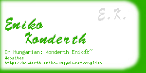 eniko konderth business card